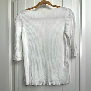Malo Italia Women’s White Cashmere Sweater, size M
